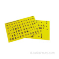 Braille dengan stiker keyboard cetak besar digabungkan